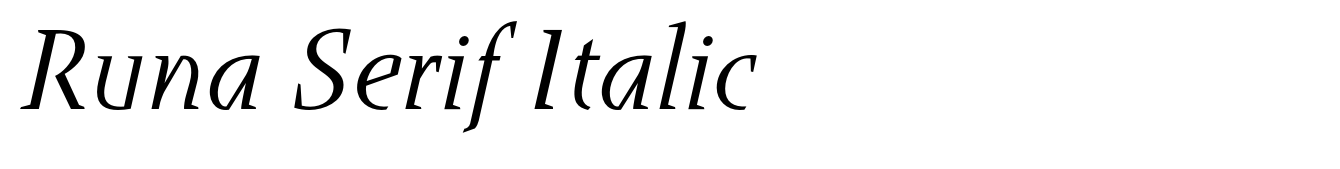 Runa Serif Italic